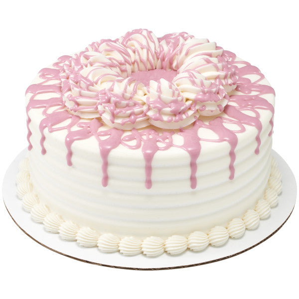 Strawberry Flavored Dessert Drizzle Cake Drip