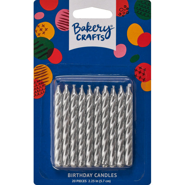Silver Spiral Spiral Candles
