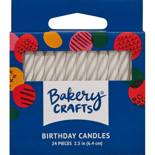 White Spiral Spiral Candles