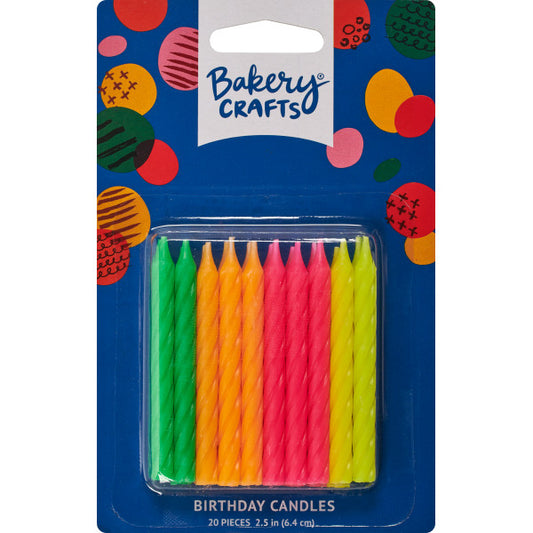 Neon Spiral Candles