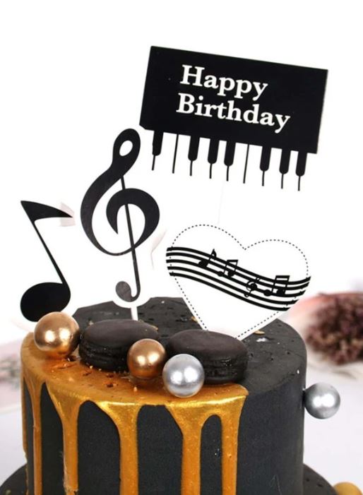 Modern Music Note Pattern Topper