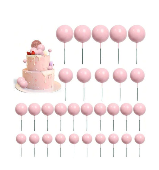 20pcs Mixed Size Light Pink Foam Balls
