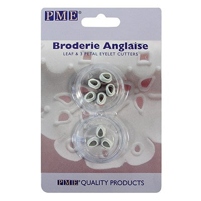 Broderie Anglaise Leaf & 3 Petal Eyelet Cutter