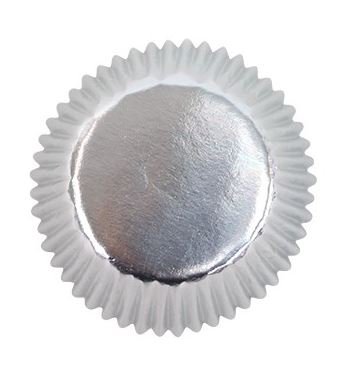 Metallic Baking Cup - Mini, Silver Pk/45