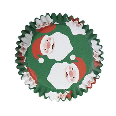 Christmas Foil-lined Cupcake Cases - Santa Claus (Pack of 30)