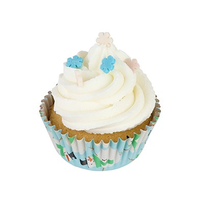 Christmas Foil-lined Cupcake Cases - Snowman (Pack of 30)