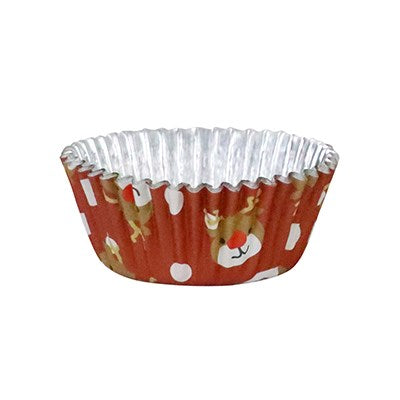 Christmas Foil-lined Cupcake Cases - Reindeer (Pack of 30)