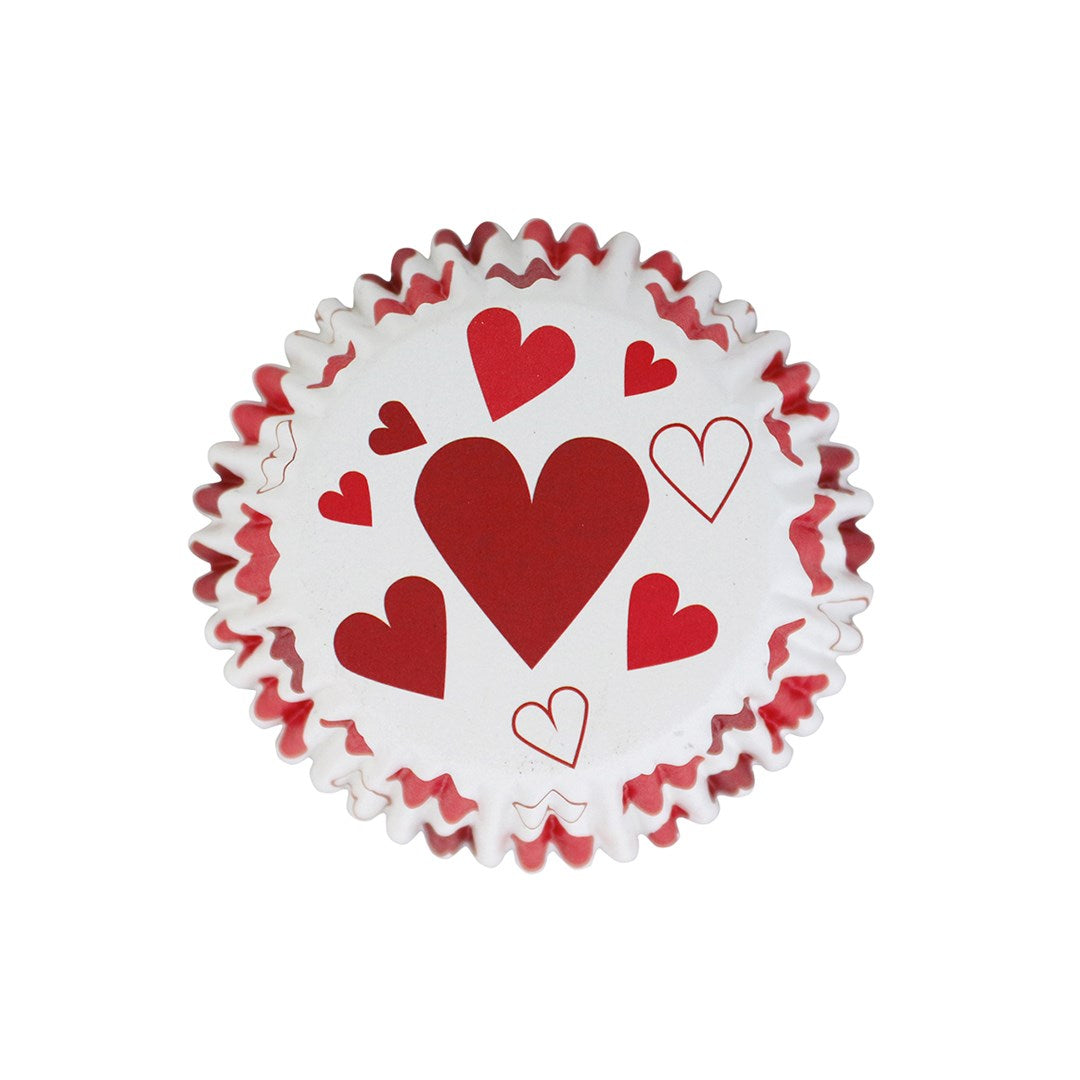 Hearts -Cupcake Cases Foil Lined - Pk/30