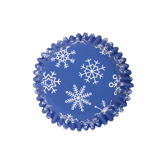 Christmas Foil-lined Cupcake Cases - Snowflakes (Pack of 30)