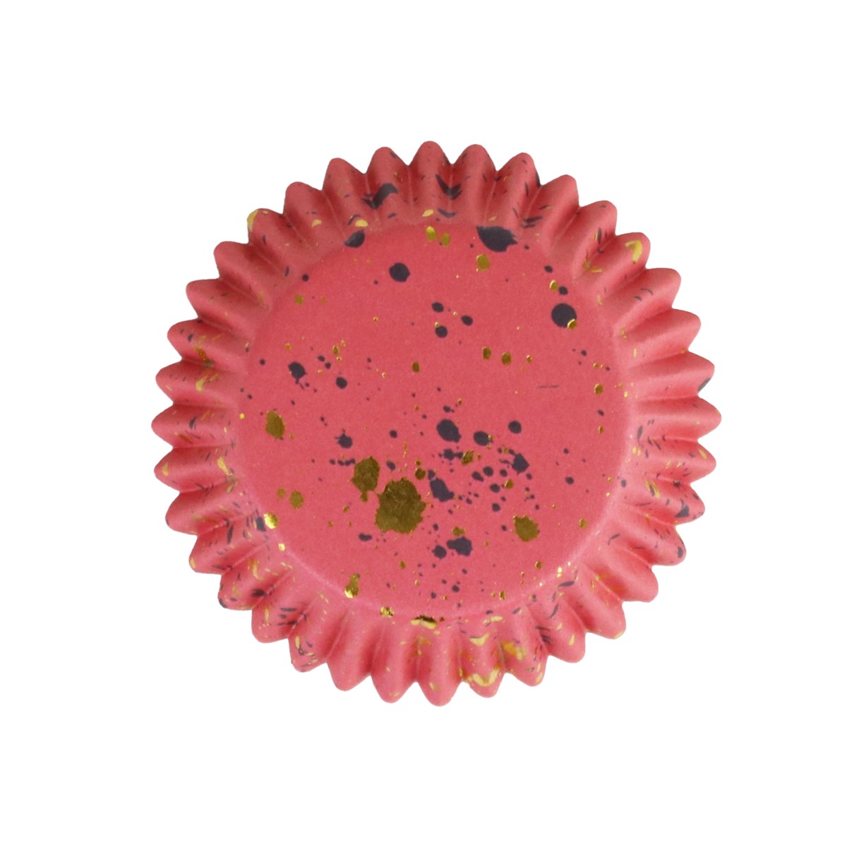 Cupcake Cases Foil Lined – Pink & Gold Flecks Pk/30