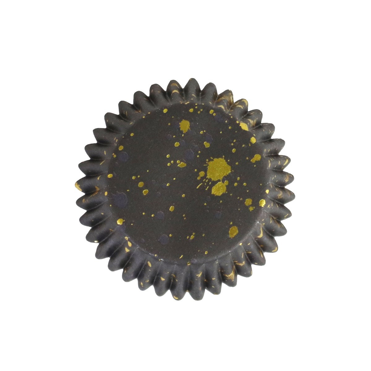 Cupcake Cases Foil Lined – Black,Blue & Gold Flecks Pk/30