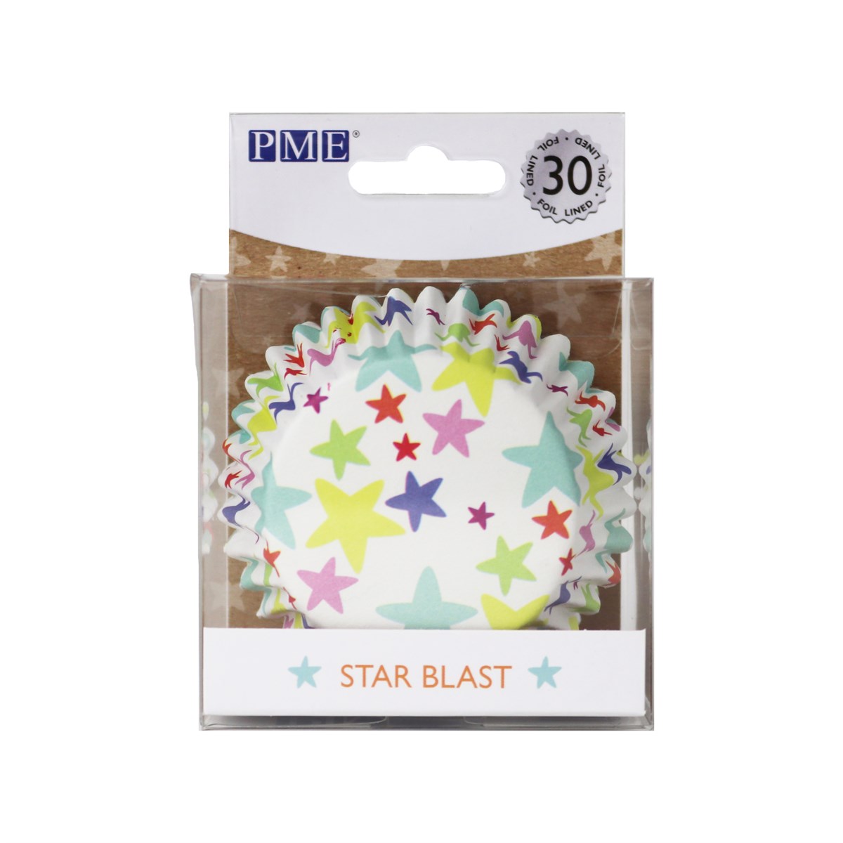 Cupcake Cases Foil Lined – Star Blast Pk/30