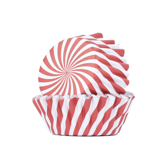 Christmas Candy Cane - Cupcake Cases Foil Lined- Pk/30