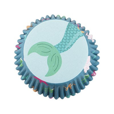 Cupcake Cases Foil Lined - Mermaid Set of 3, Pk/60