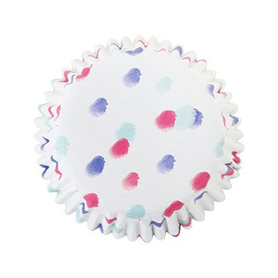 Cupcake Cases Foil Lined - Watercolour Dots Set of 3, Pk/60