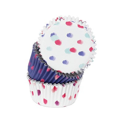 Cupcake Cases Foil Lined - Watercolour Dots Set of 3, Pk/60