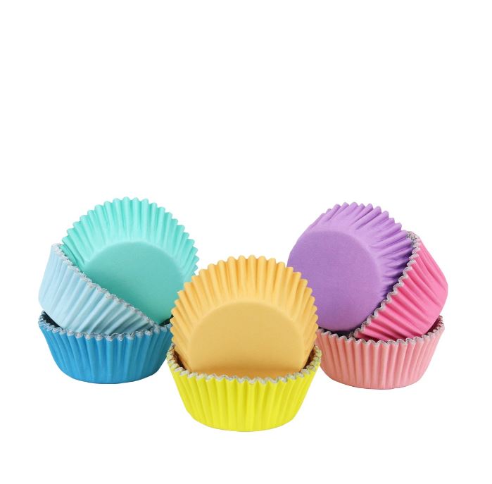 Baking Cup Cases Foil Lined - Pastel Pk/100