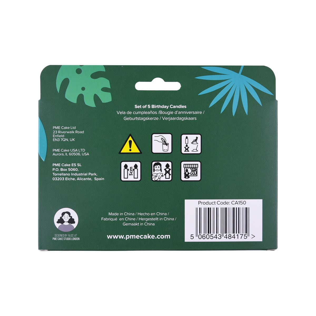 Candle Set of 4 - Dinosaur