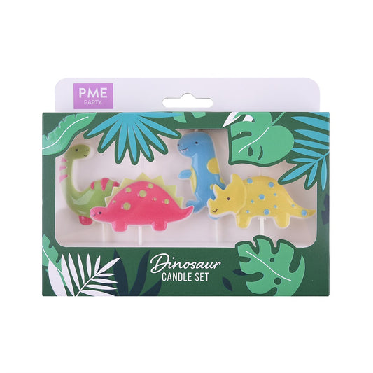Candle Set of 4 - Dinosaur