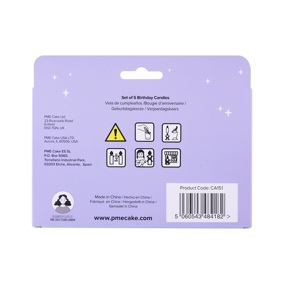 Candle Set of 5 - Princess