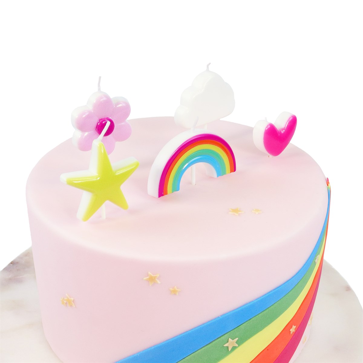 Candle Set of 5 - Rainbow