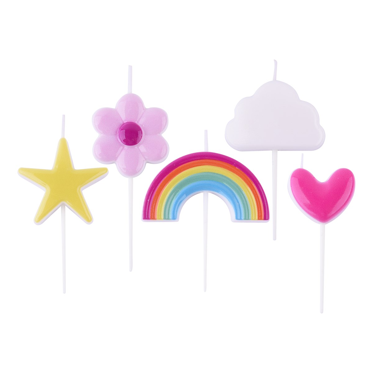 Candle Set of 5 - Rainbow