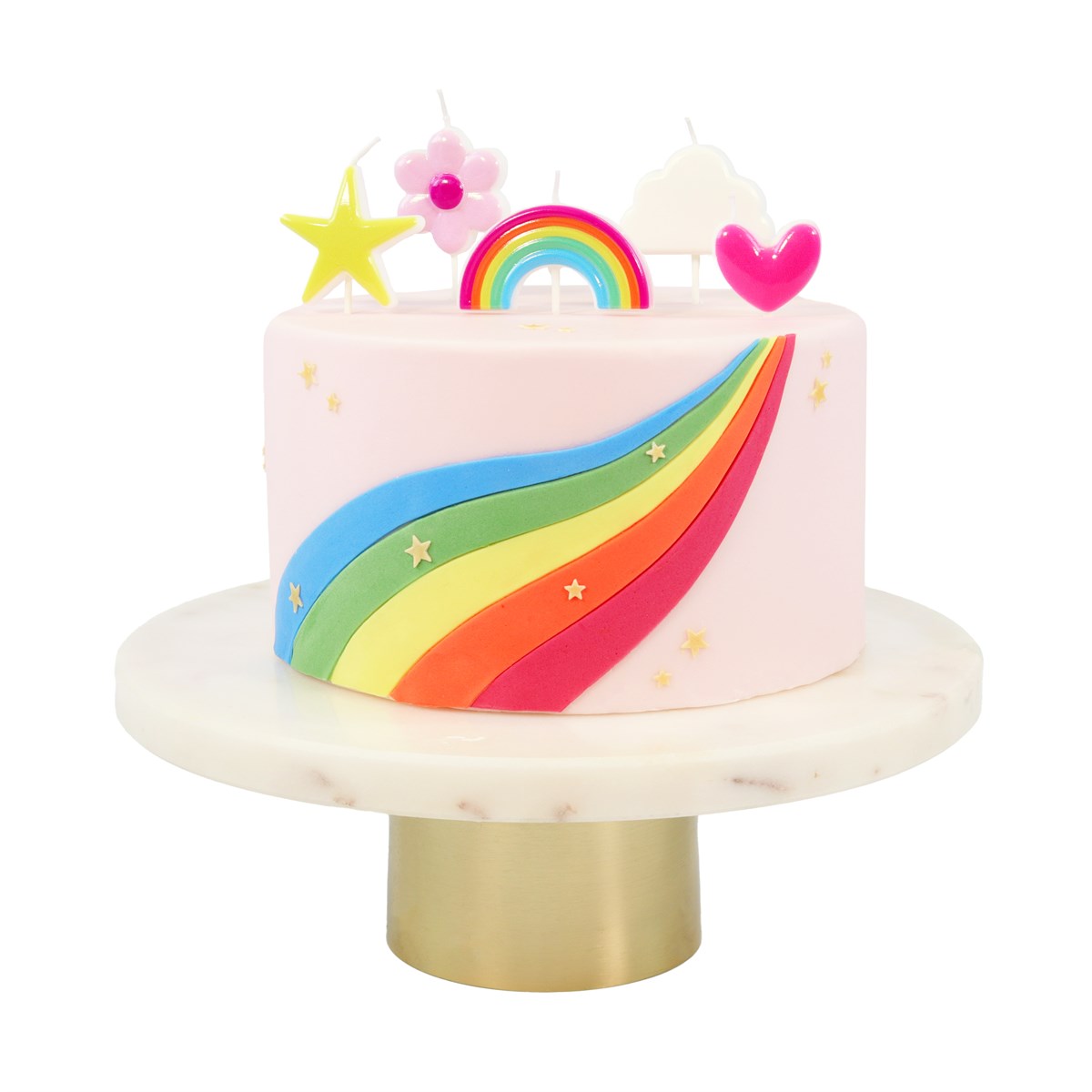 Candle Set of 5 - Rainbow