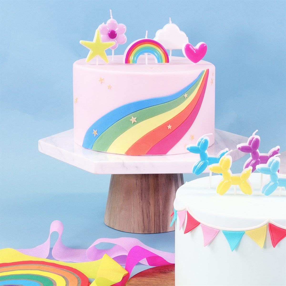 Candle Set of 5 - Rainbow