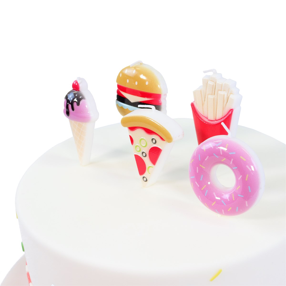 Party Food Set of 5 Candles