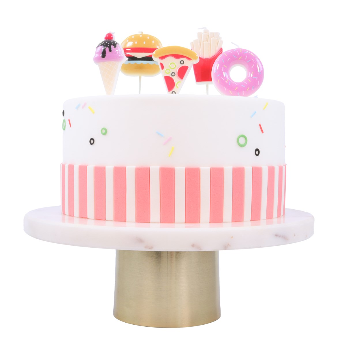 Party Food Set of 5 Candles