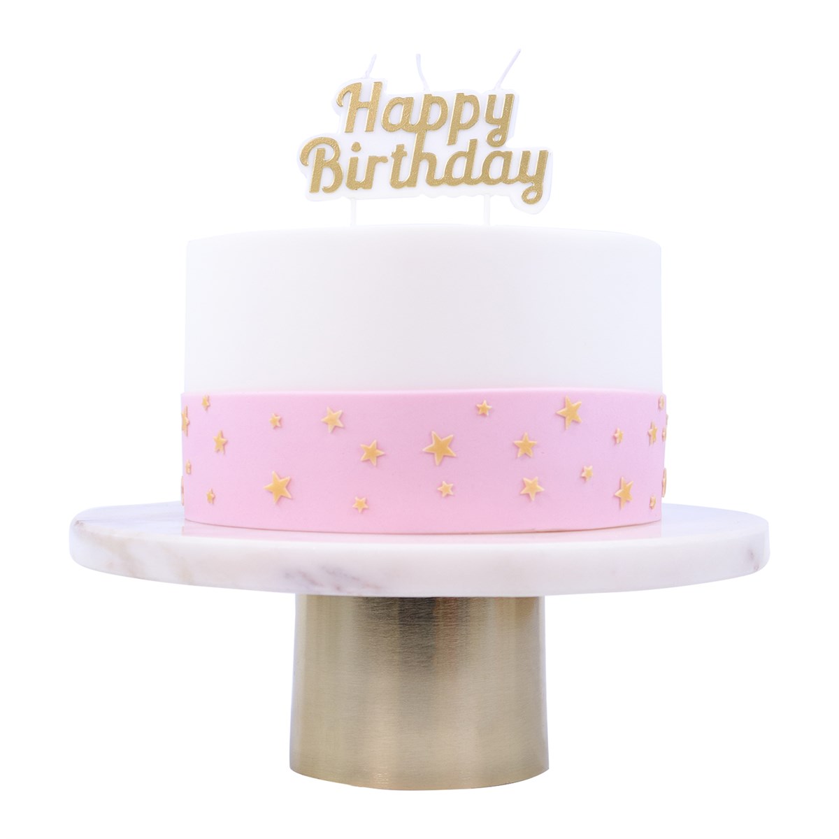 Candle Topper - Happy Birthday Gold