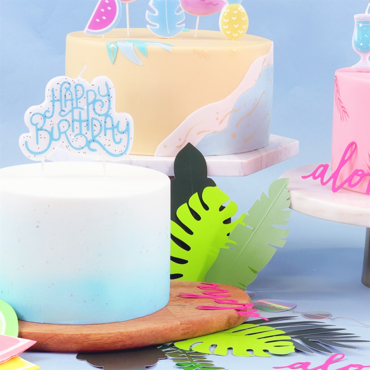 Candle Topper - Blue Sparkly Birthday Candle