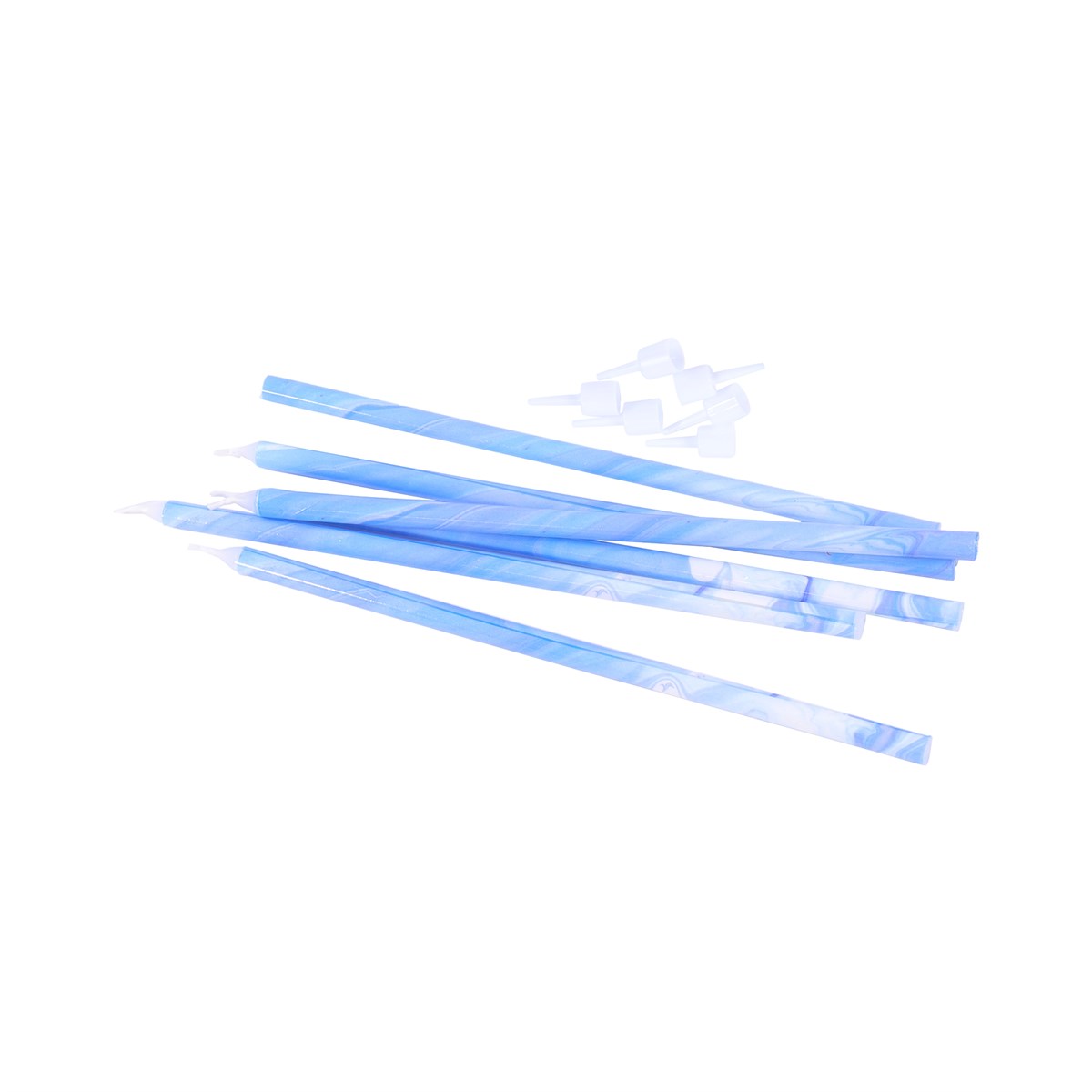Candles Tall - Blue Marble Pk/6