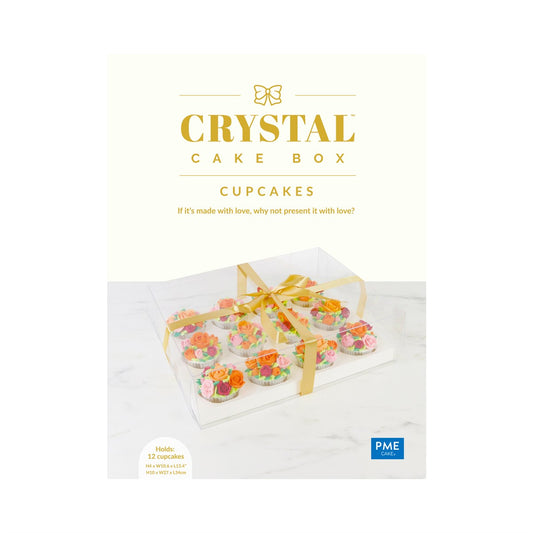 CRYSTAL Cake Box - 12 Cupcakes