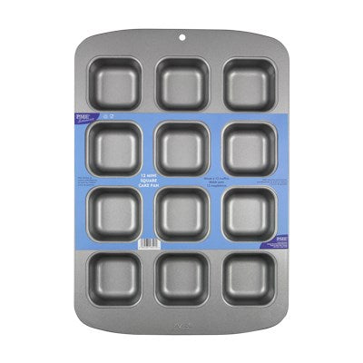Non Stick - 12 Cup Mini Square Cake Pan (35 X 26.5 X 3cm / 13.8 X 10.4 X 1.2”)