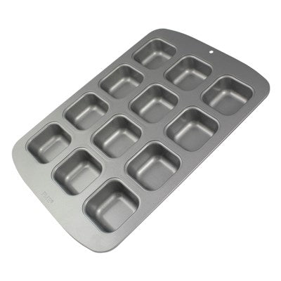 Non Stick - 12 Cup Mini Square Cake Pan (35 X 26.5 X 3cm / 13.8 X 10.4 X 1.2”)
