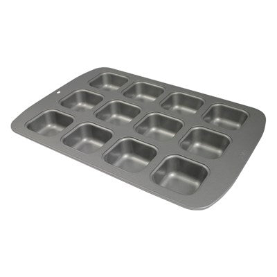 Non Stick - 12 Cup Mini Square Cake Pan (35 X 26.5 X 3cm / 13.8 X 10.4 X 1.2”)