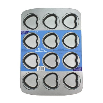 Non Stick - 12 Cup Mini Heart Pan (37.3 x 26.1mm )