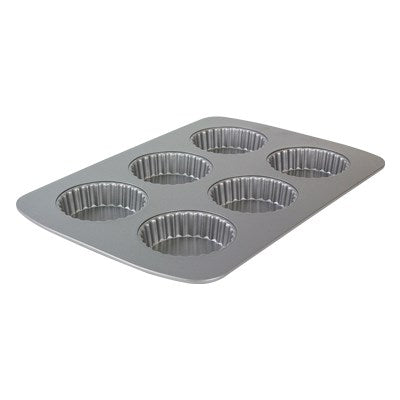 Non Stick - 6 Cup Tart Pan (37.3 x 26.1mm / 14.7 x 10.3")