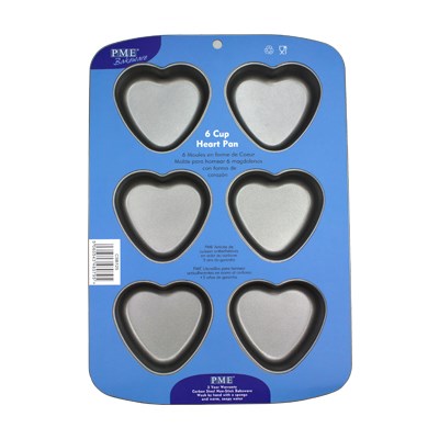 Non Stick - 6 Cup Heart Pan (37.3 x 26.1mm / 14.7 x 10.3")