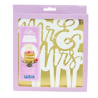 Mr & Mrs Script - Cake Topper