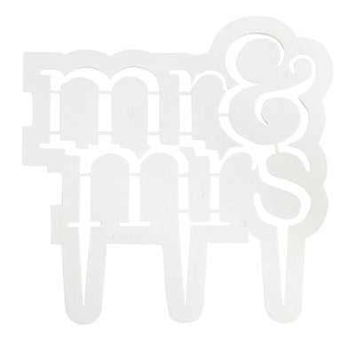 Plastic Cutters - Cake Topper Mr & Mrs Modern (185 x 185mm / 7.3 x 7.3")