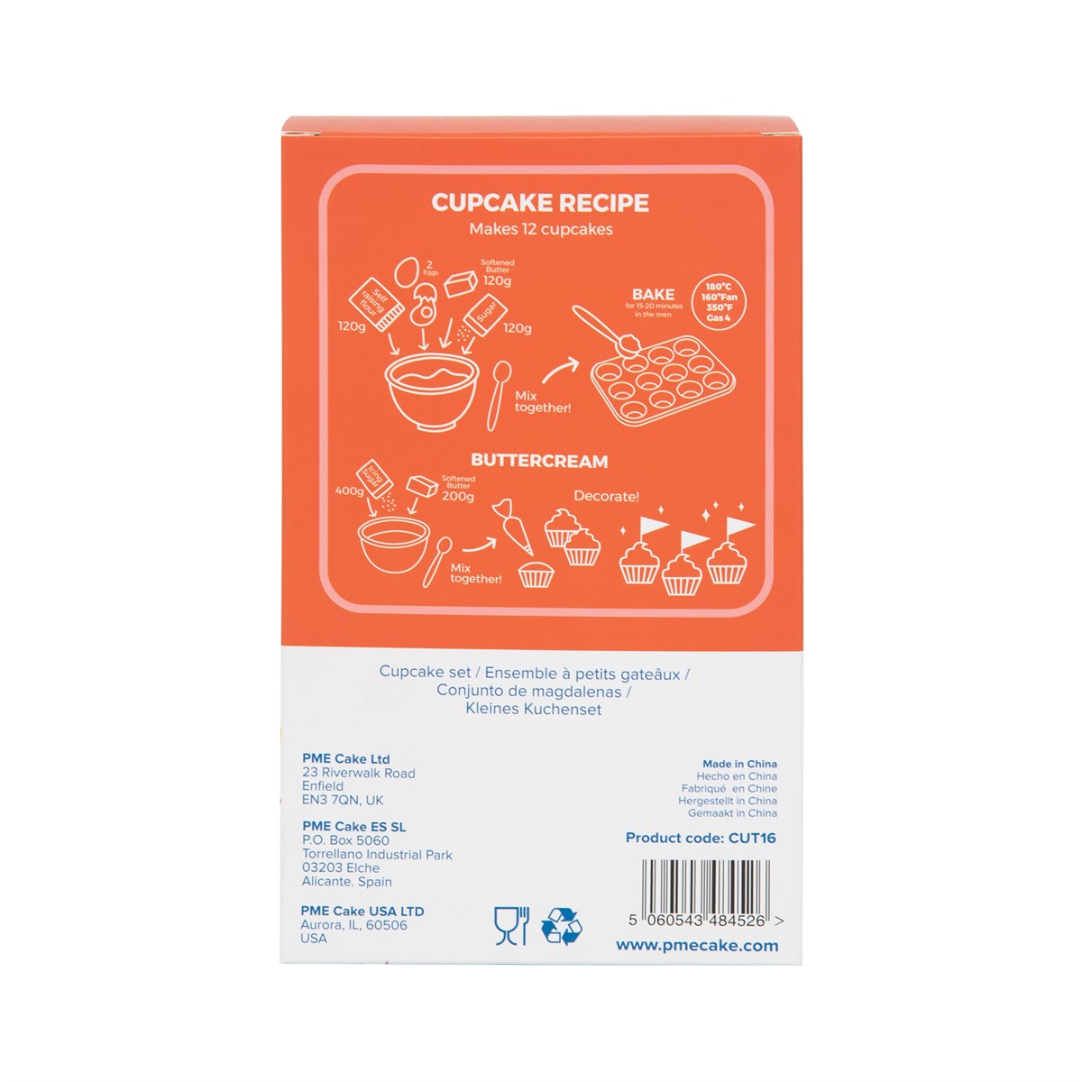 Cupcake Set - Happy Birthday (24 Cases and Toppers)