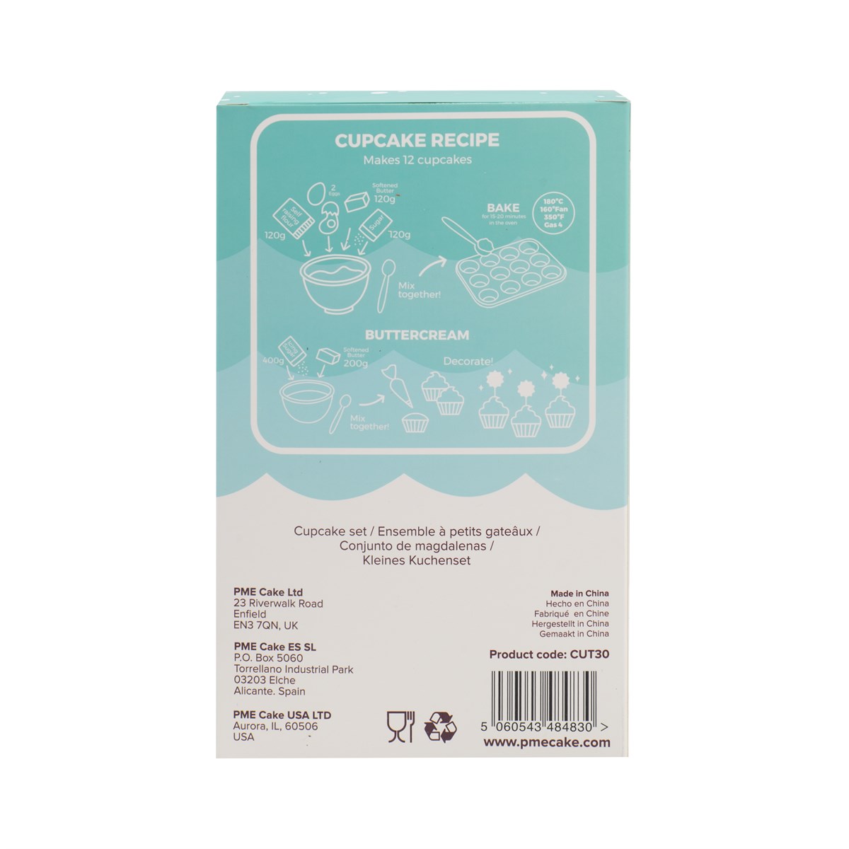 Cupcake Set - Mermaid (24 Cases And Toppers)