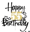 Happy 55th Birthday Cake Topper