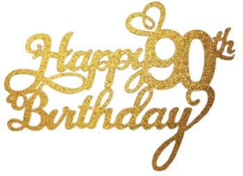Happy 90th Birthday Cake Topper