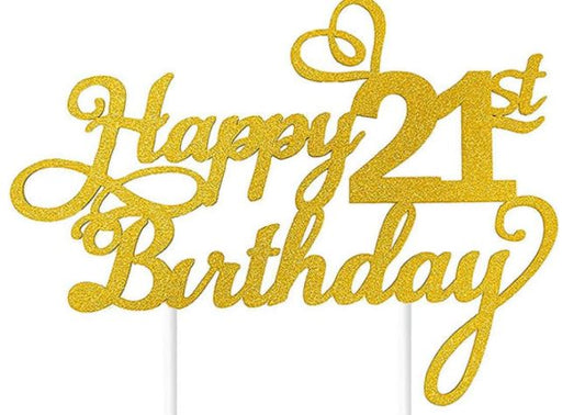 Happy 21st Birthday Cake Topper