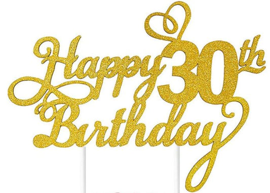 Happy 30th Birthday Cake Topper