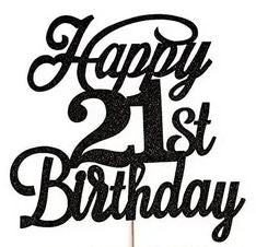 Happy 21st Birthday Cake Topper