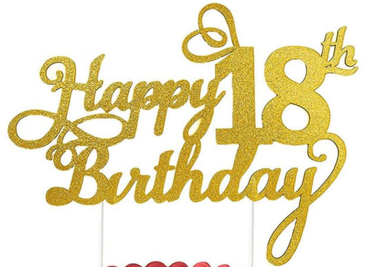 Happy 18th Birthday Cake Topper